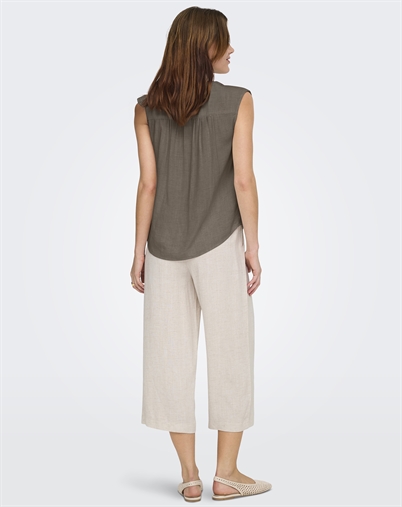 Only - ONLSiesta Linen Bluse - Walnut